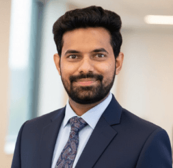 A professional portrait of the instructor, Vivek Khanke.